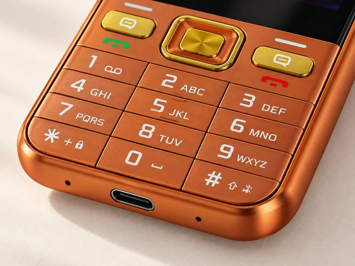 lowkey keypad and USB-C port close up