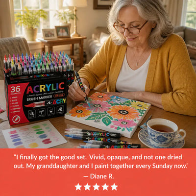 Acrylic Paint Marker Set (36 Colors)