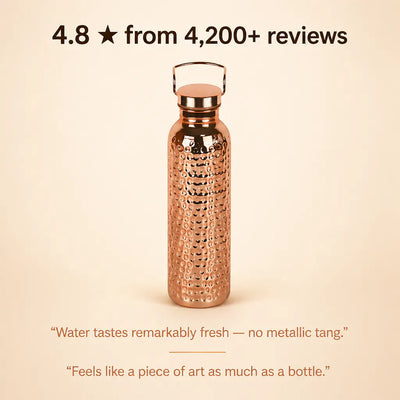 CopperFlow - Premium Pure Copper Water Bottle (800ml)