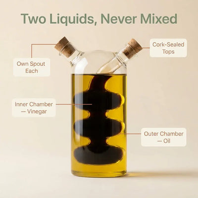 DuoPour 2-in-1 - Oil & Vinegar Bottle