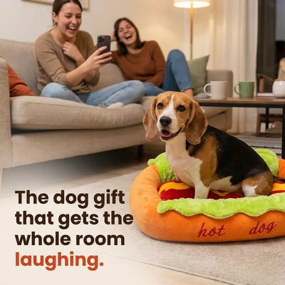 The Hot Dog Bed - Plush Pet Cushion