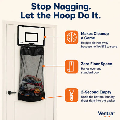 HoopHamper - Basketball Door Laundry Hamper