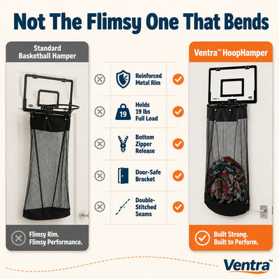 HoopHamper - Basketball Door Laundry Hamper