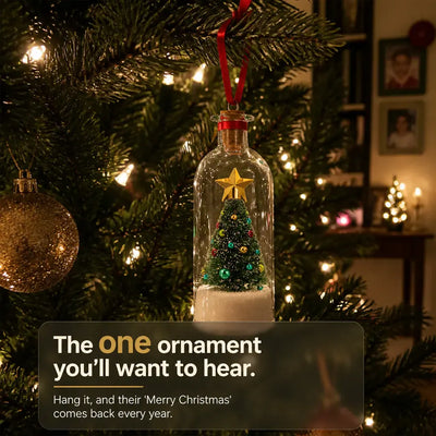 The Message Bottle - Recordable Christmas Ornament
