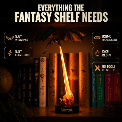 The Shelf Dragon - LED Book Guardian