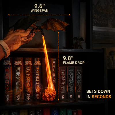 The Shelf Dragon - LED Book Guardian