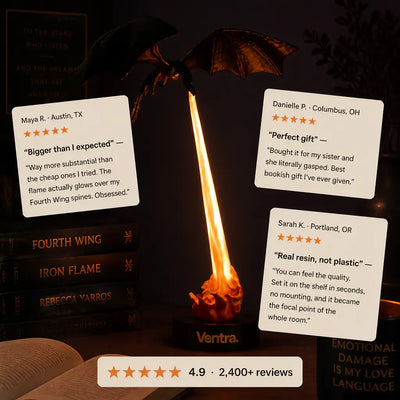 The Shelf Dragon - LED Book Guardian