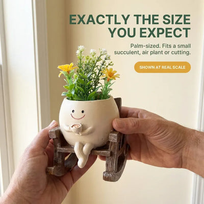 The Swing Chair Planter - Hanging Resin Pot