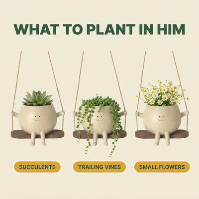 The Swing Chair Planter - Hanging Resin Pot