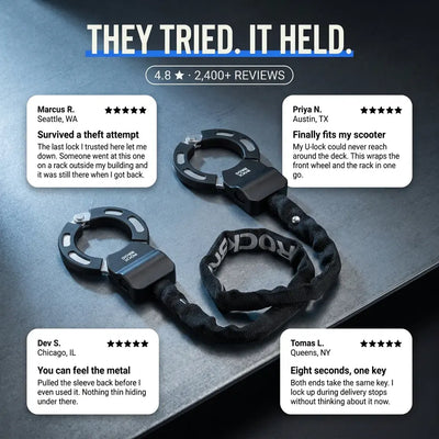 CuffLock - Anti-Theft Scooter & Bike Chain Lock