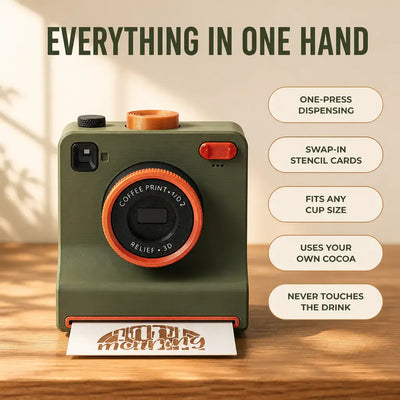 The Latte Camera - One-Click Coffee Art Stencil