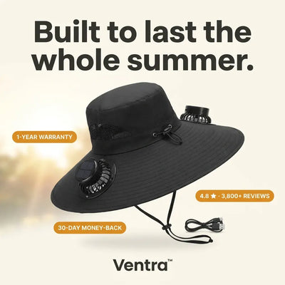 BreezeBrim - Solar Fan Sun Hat