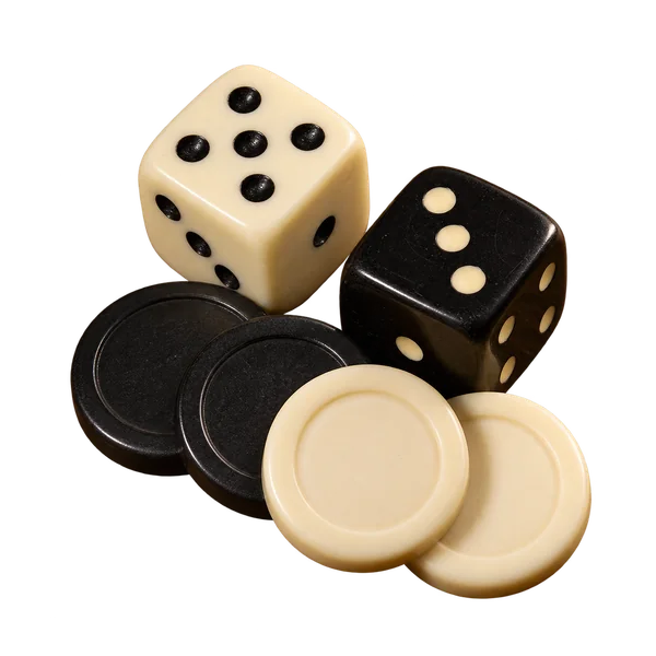 Decorative dice and checkers