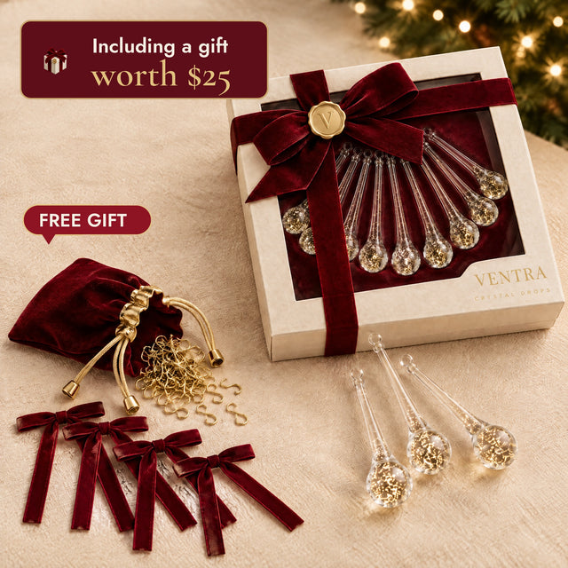 Ventra™ Crystal Drops Glass Ornaments