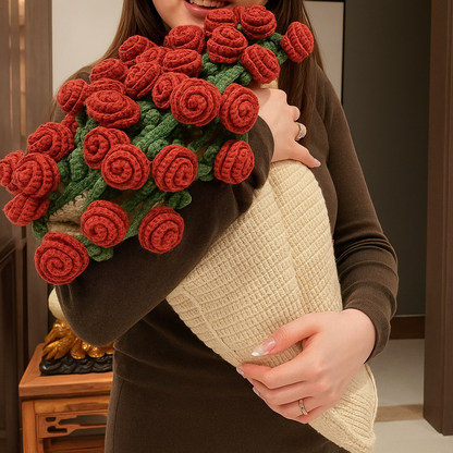 Premium Hand-Knitted Marigold Bouquet