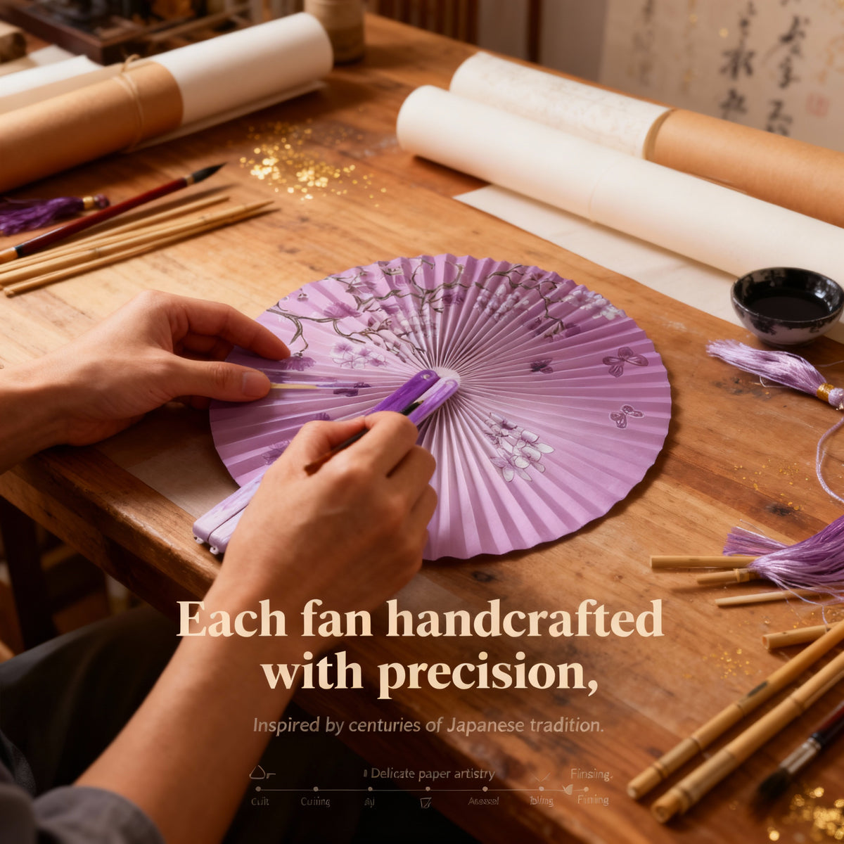 Handmade Vintage Paper Fan