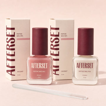 Two bottles, cartons and one free glass nail file