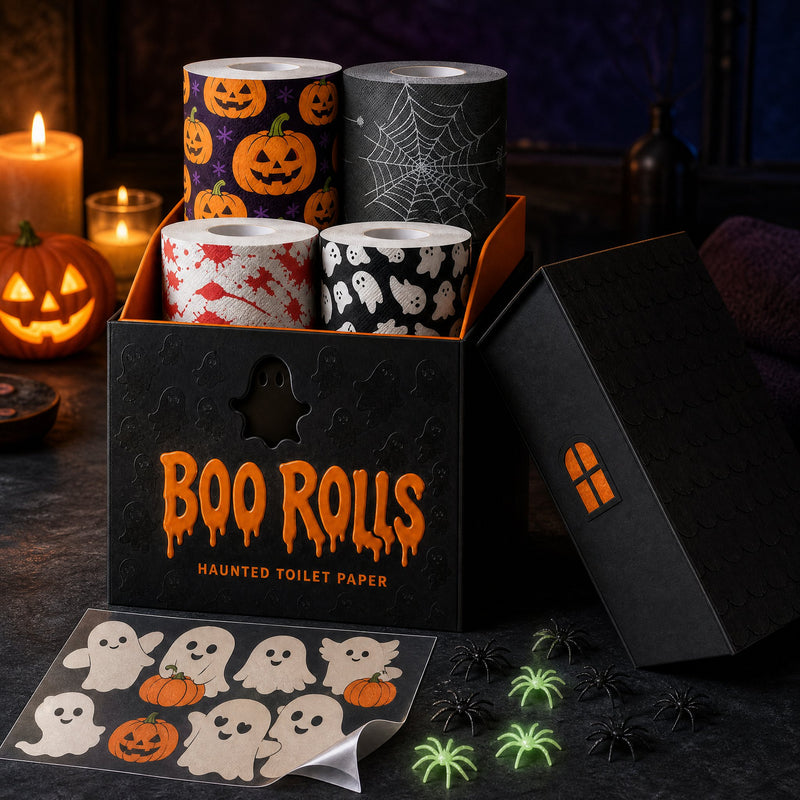 Boo Rolls Halloween Printed Toilet Paper