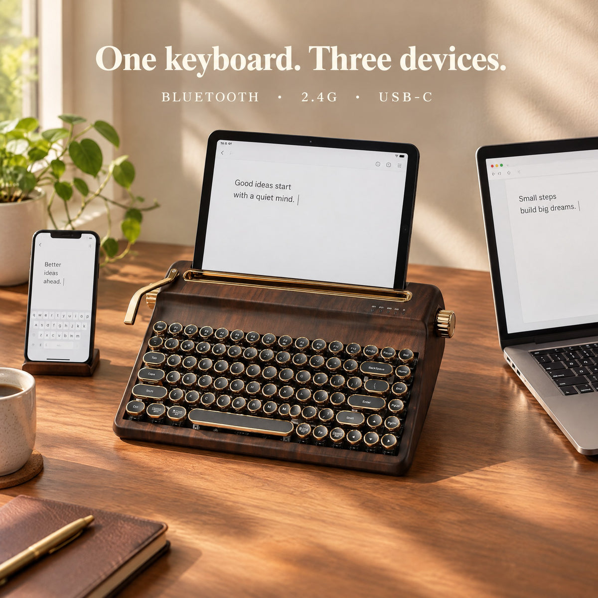One keyboard for tablet, phone and laptop