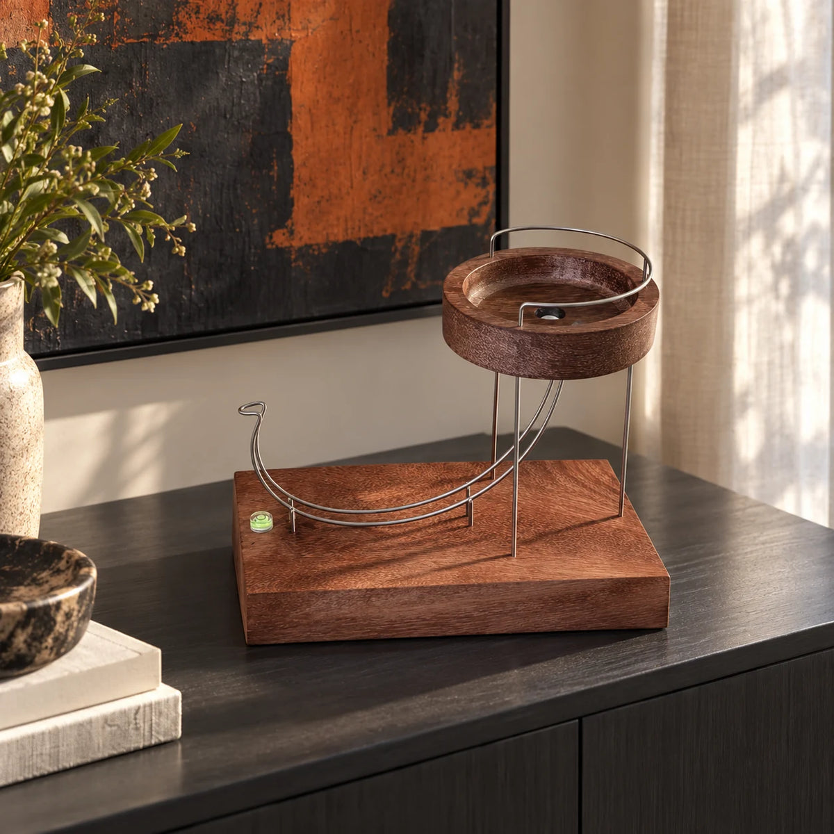 Defy displayed on a sideboard