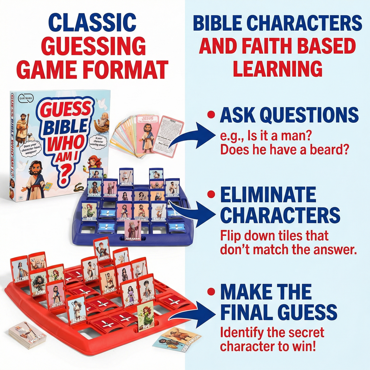 Bible Guess Who Am I? - 24 Character Card Game