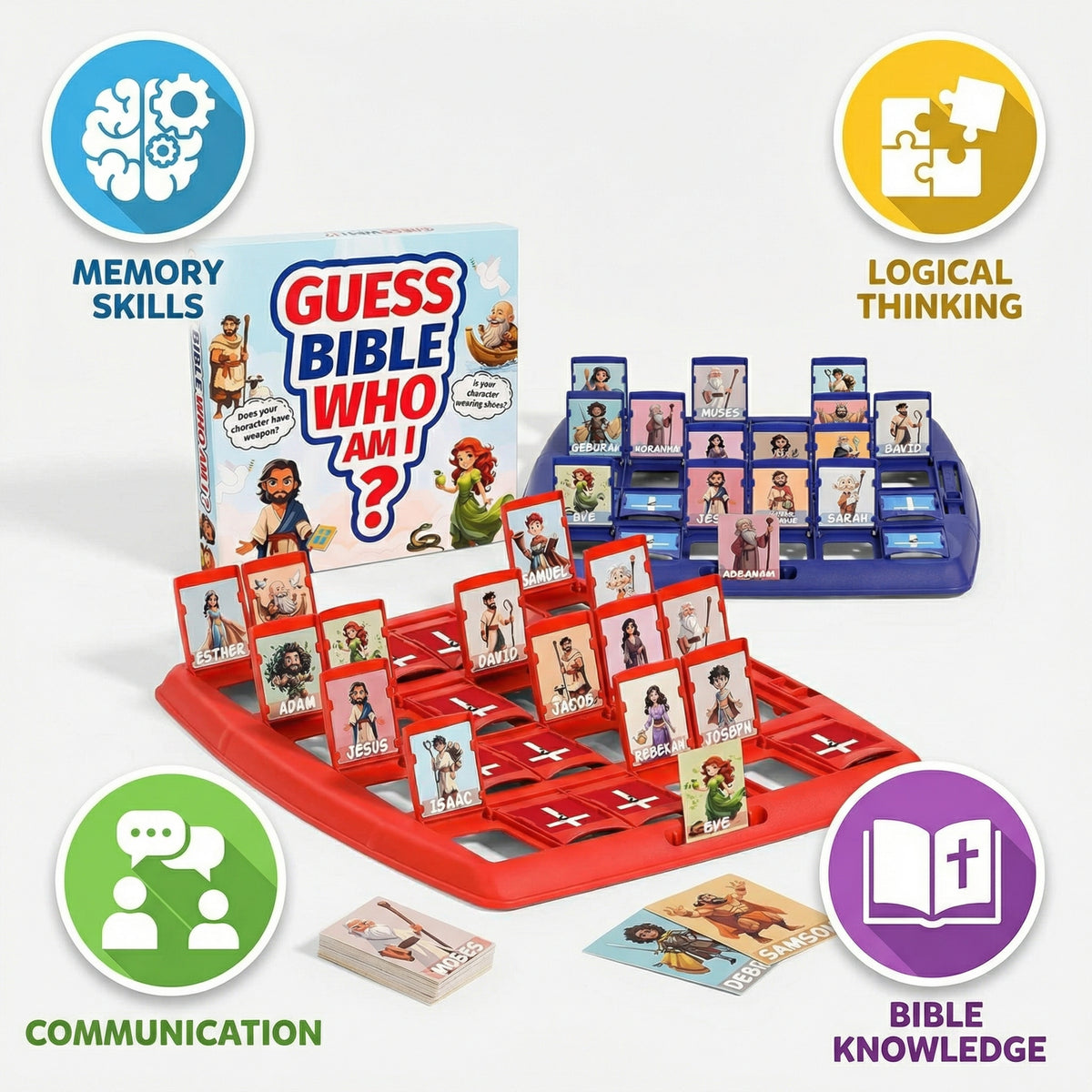 Bible Guess Who Am I? - 24 Character Card Game