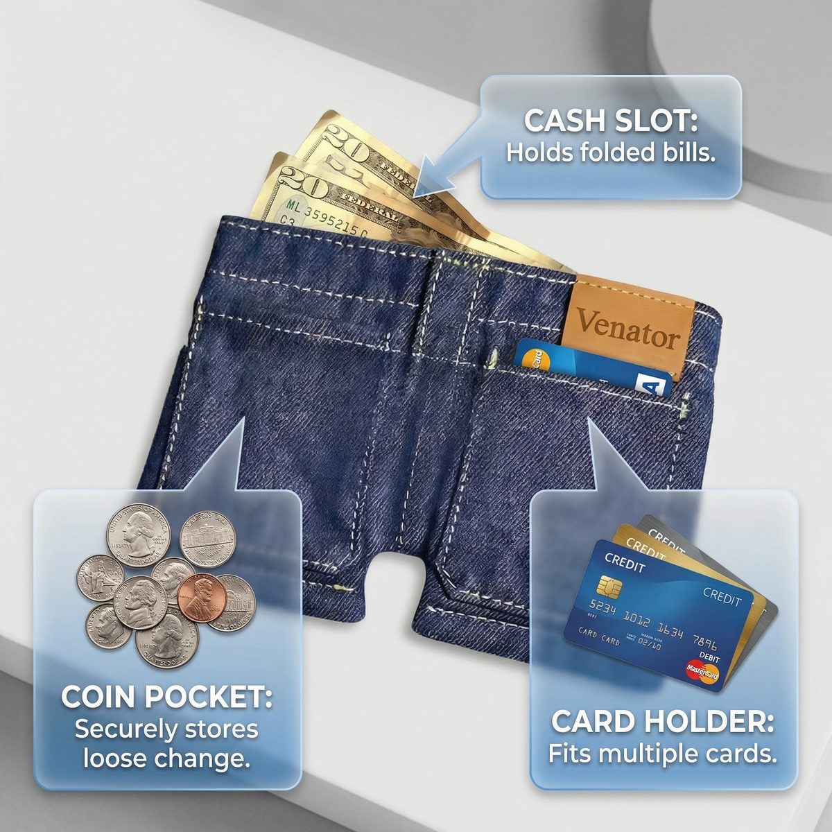Ventra™ The Mini Jeans Wallet
