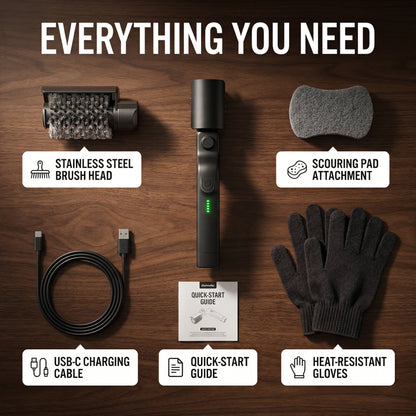 Ventra™ Pro Cordless Grill Brush - 180° Rotating