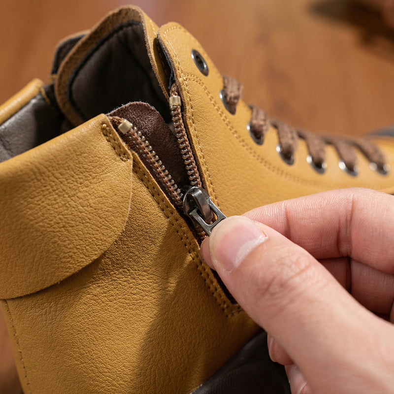 Side zipper detail on Ventra Shoes