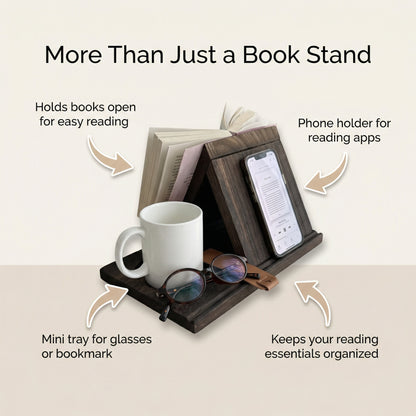 Ventra™ Premium Wooden Triangle Book Stand