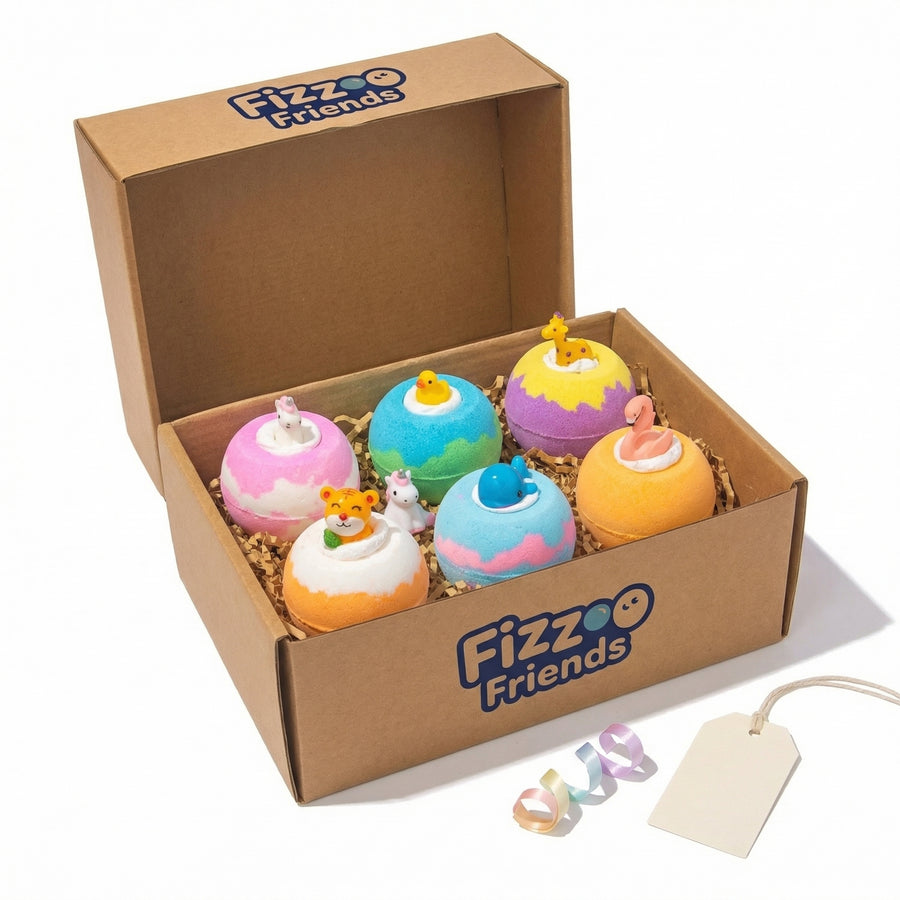 Bath bomb gift set packaging