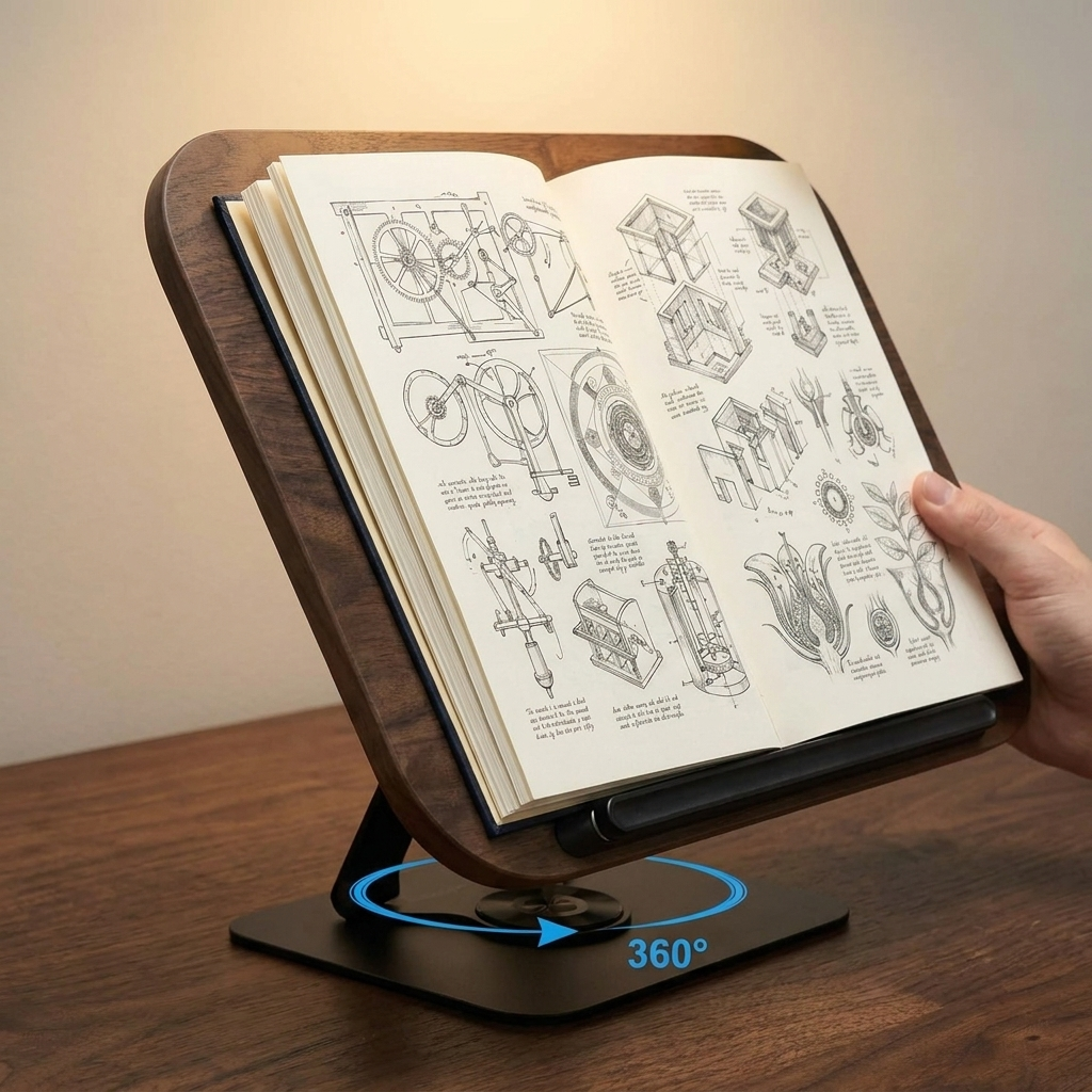 Multipurpose Wooden Book Stand