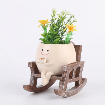The Swing Chair Planter - Hanging Resin Pot