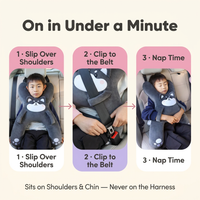 SnoozeBuddy - Kids' Car Seat Animal Pillow