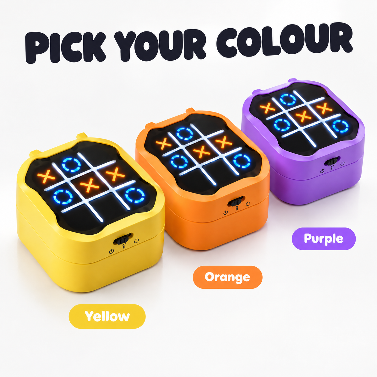 Yellow, orange and purple