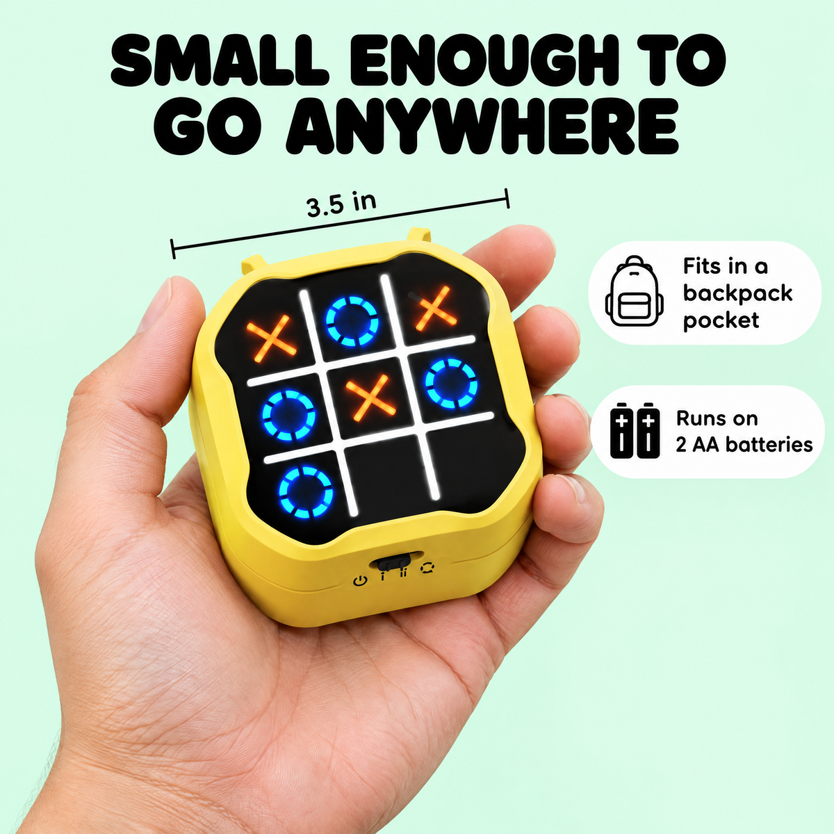 Small enough to go anywhere, 3.5 in