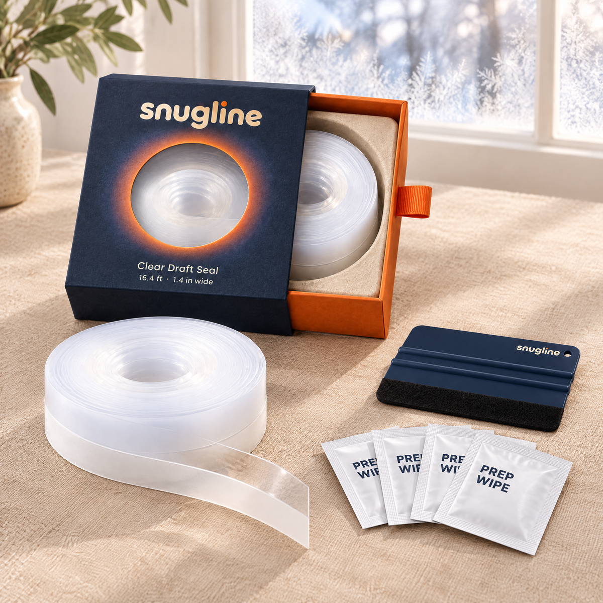 Snugline box, clear seal roll and the free Fit Kit