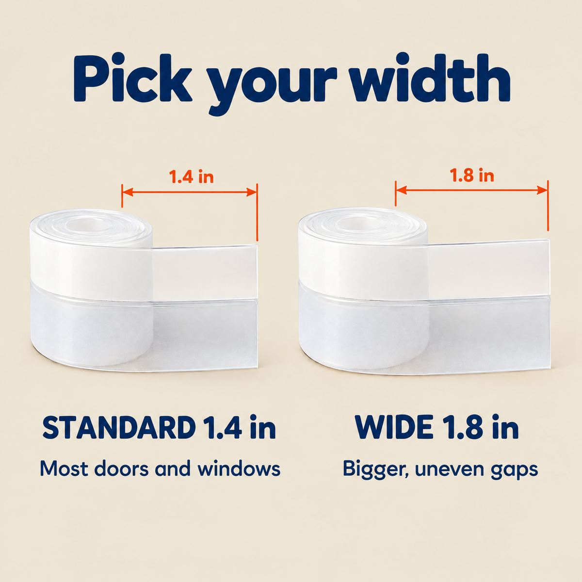 Standard and wide widths