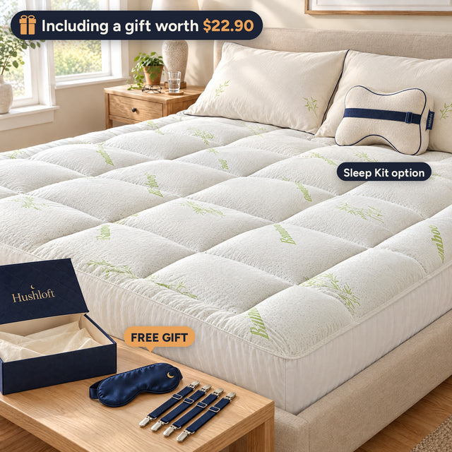 Hushloft Bamboo Pillow-Top Mattress Topper