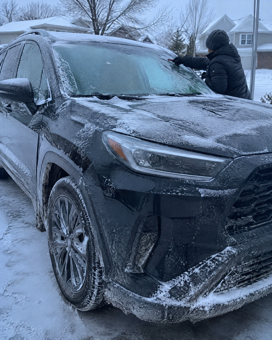 Ice, salt, slush. Still tight.