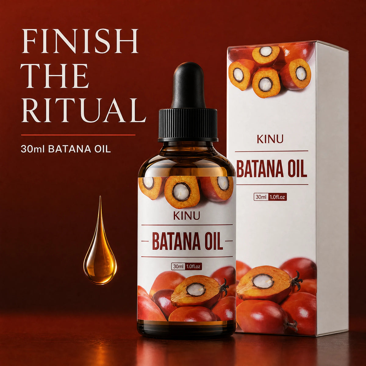 KINU hair oil 30 ml packaging concept