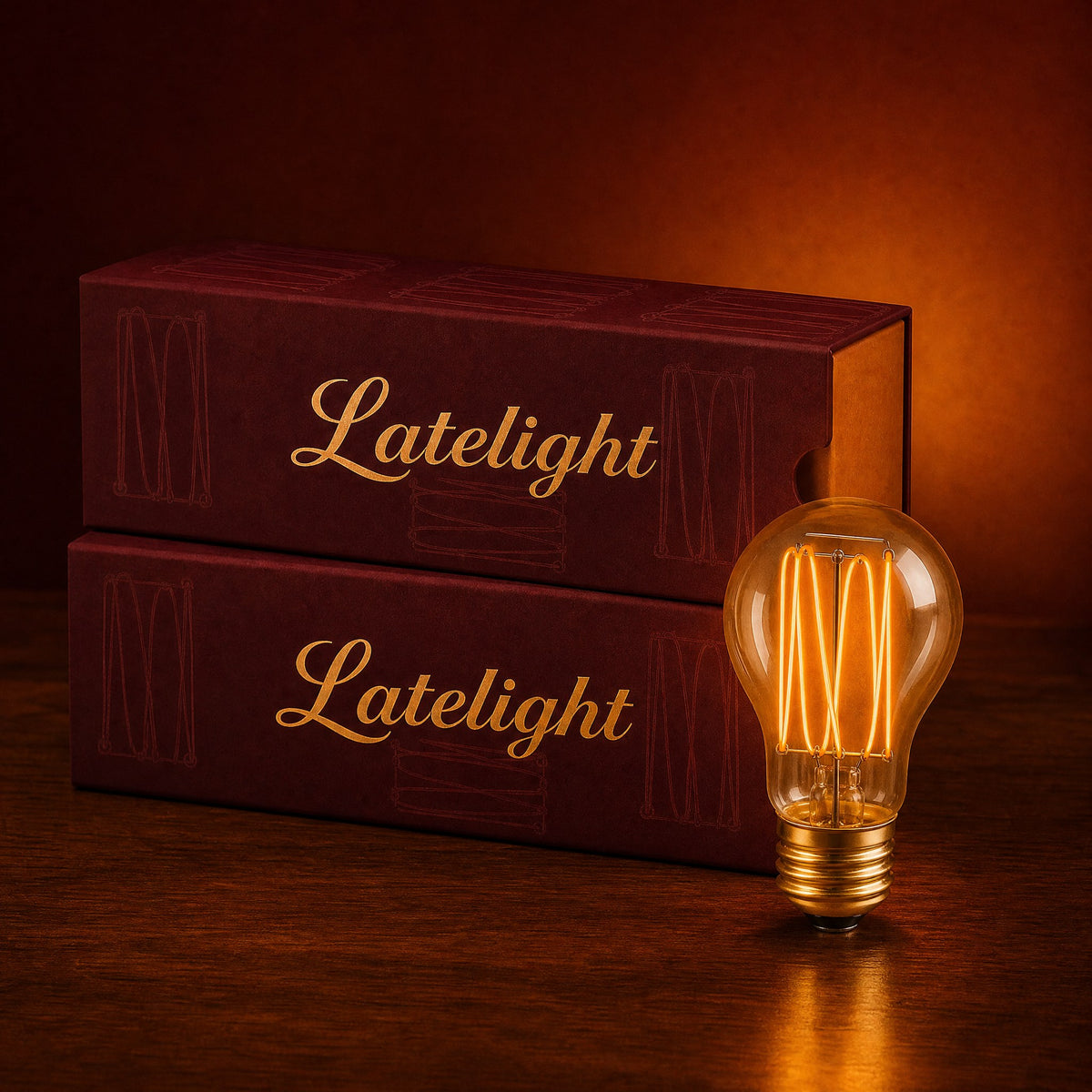 Two Latelight boxes, six bulbs for two rooms
