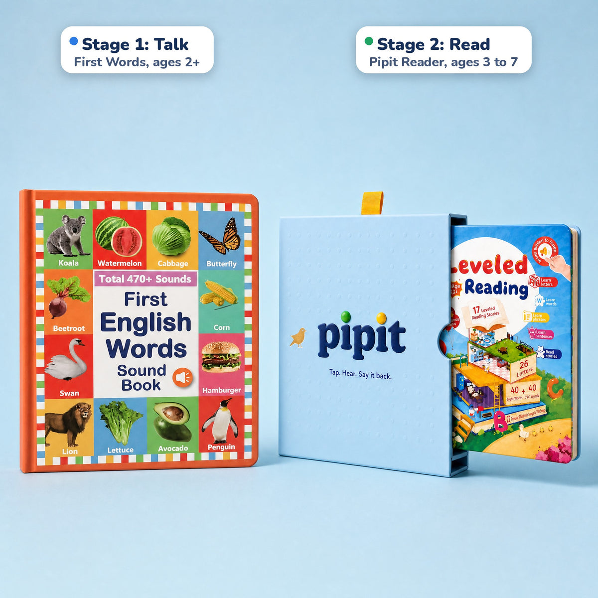 Talk & Read Set: First Words book for ages 2+ and Pipit Reader for ages 3 to 7