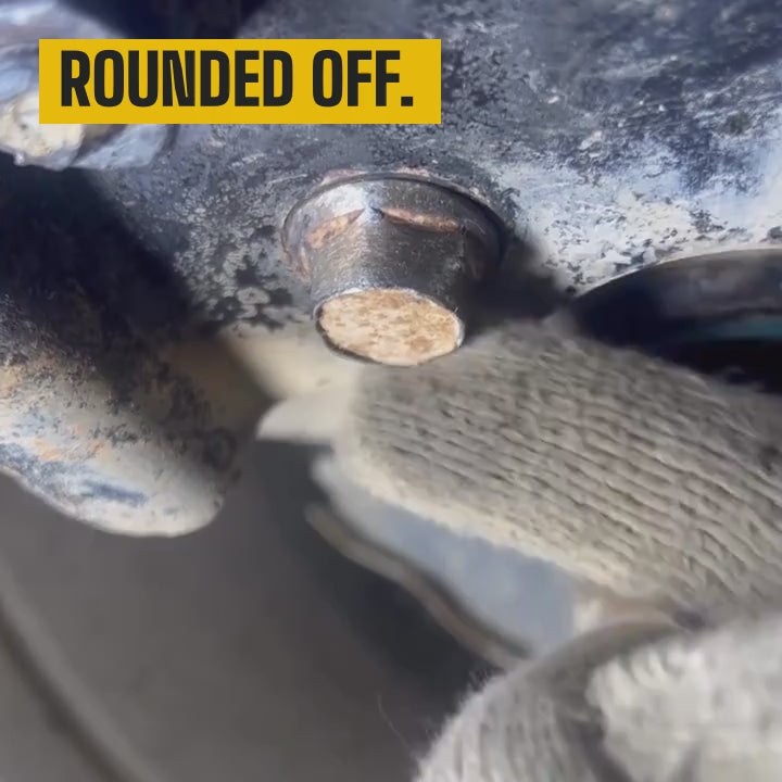 Rounded bolt under a truck: pliers slip, BITEBACK bites and the bolt comes out