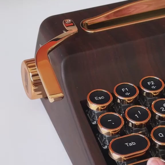 Typing on the Carriage keyboard, real footage