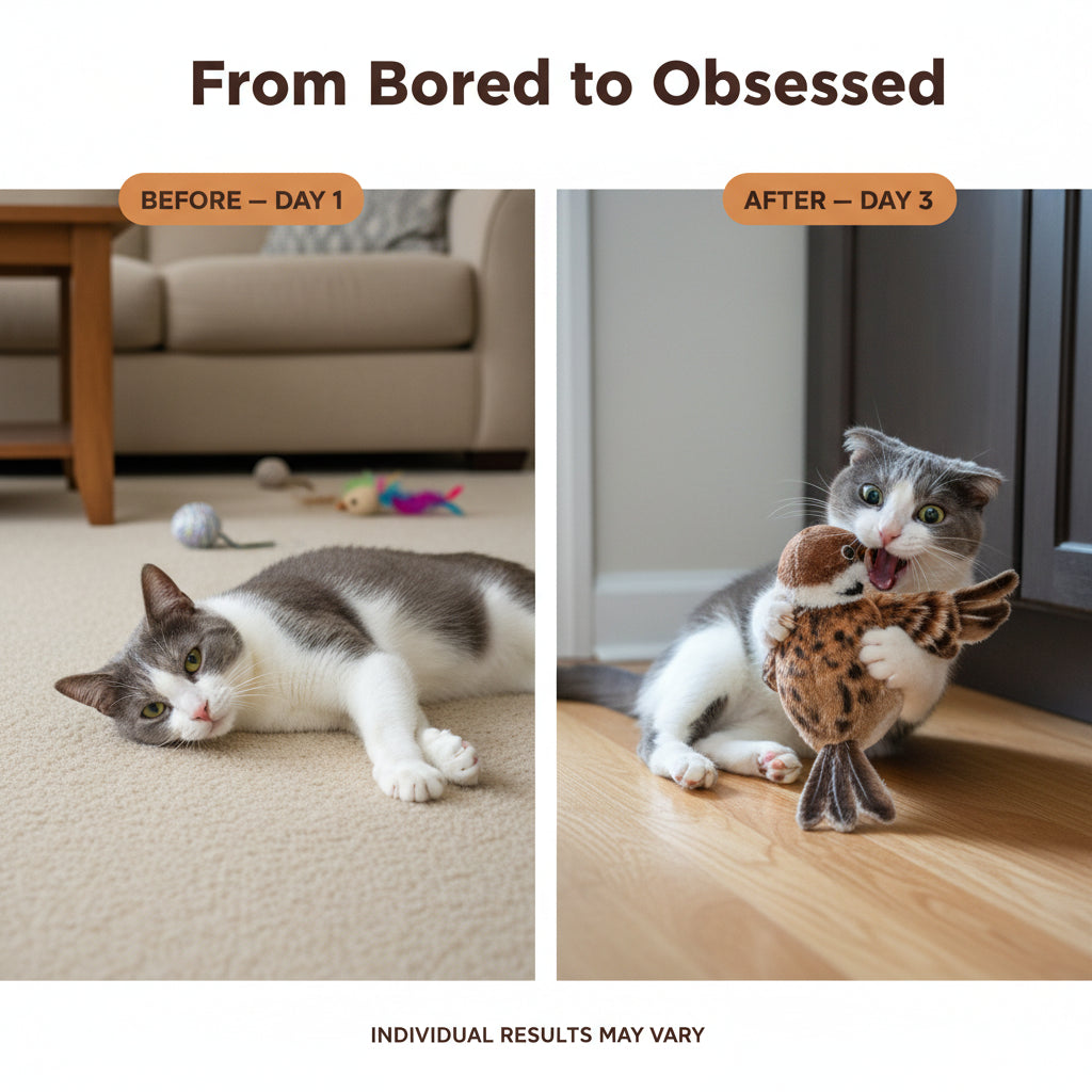 Interactive Flapping Bird Cat Toy