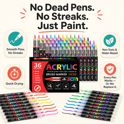 Acrylic Paint Marker Set (36 Colors)