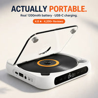 RetroSpin - Bluetooth Portable CD Player