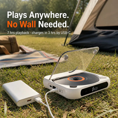 RetroSpin - Bluetooth Portable CD Player
