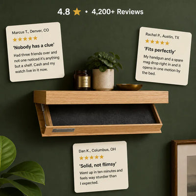 VaultShelf - Hidden Compartment Floating Shelf